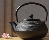 Japanese style Tetsubin Cast Iron black hobnail tea pot kettle 0.3 litre