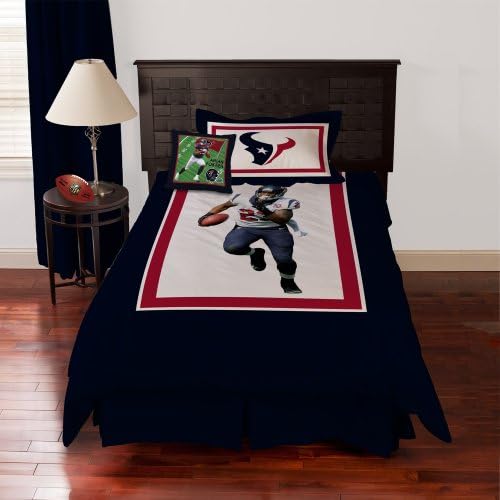 NFL Biggshots Bedding - Houston Texans Arian Foster Comforter Set and Toss Pillow, Twin