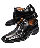 La Milano Faux Gator Dress Shoes (Small Boys Sizes 12.5 - 3)