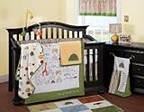 Southern Living Zootopia 6 Piece Crib Set, Green/White