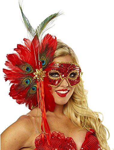 Stunning Spanish Peacock Feather Mask