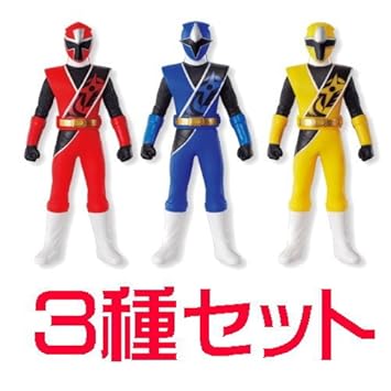 【クリックでお店のこの商品のページへ】Amazon.co.jp ｜ ソフビヒーロー 手裏剣戦隊ニンニンジャー [3種セット(1.アカニンジャー/2.アオニンジャー/3.キニンジャー)] ｜ おもちゃ 通販
