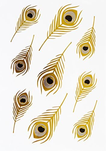 Metallic Temporary Tattoo * Jewelry Gold Silver and Black * 5 Sheets Feather-arrow-dreamcatcher-necklace