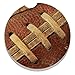 CounterArt Absorbent Stoneware Car Coaster, Football Close Up