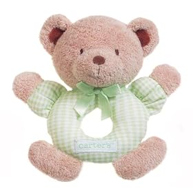 Carter's Joy Bear Loop Rattle Green GN4464 Rainbow Designs