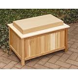Cedar Storage Bench with Cushion Top Color: Buckskin