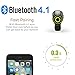 MAXBO® Newest Bluetooth Headphones V4.1 Wireless Bluetooth Stereo Sport Headset In-Ear Earphones with Microphone & Magnet Attraction & Aluminium Alloy Earbuds (Black-1)