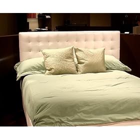 Diamond Sofa Zen Collection Bonded Leather Tufted Headboard