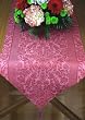 Regale Linen Cotton Table Runner 72-inch Tasseled, Color Orchid Smoke-Rose