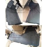 2008-2012 Toyota Highlander Custom Rubber Black Floor Mats Complete Set by Black Series