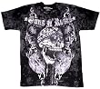 Guns N' Roses Foil Print & Skull Mens T-shirt
