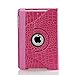 iPad mini Case - Nozza® iPad mini 3 / iPad mini 2 / iPad mini Case, 360 Degree Rotating Multi-Angle Stand Smart Cover with Auto Wake/Sleep Feature Crocodile Hot Pink