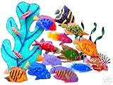 WALL SCULPTURE OF CORAL REEF & FISH METAL ART