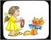Mouse Pad with human, body, individuals, ribbon, individual, persons, cat, humans, girl, people, pet, collar, person