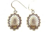 Beautiful! Sterling-silver Navajo Concho Style Earrings