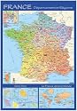 Carte Souple Murale France Departement [Fournitures de bureau]