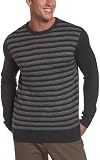 Geoffrey Beene Mens Birdseye Stripe Crewneck Sweater