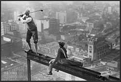 Golf On A Girder Framed Poster New York Skyscraper