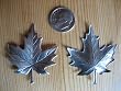 Maple Leaf Coated Matte Silver Victorian Oxidized and Antique Maple Leaf Coated Matte Silver Victorian Oxidized and Antique