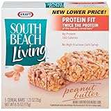 South Beach Living High Protein Cereal Bars, Peanut Butter, 5-Count Bars