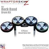 Radioactive Blue Skin by WraptorSkinz fits Rock Band Drum Set for Nintendo Wii, XBOX 360, PS2 & PS3