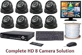 8 SONY CAMERA High Definition-DVR Surveillance System Solution PACKAGE: 8 Black HD Dome Cameras, Digital Watch Dog DVR, Monitor, Keyboard, Mouse, Remote Control, Power Supply,and 300' RG-59 with Power Cable. Access From Anywhere in the World (Control and Viewing). 8 Black Dome Cameras High Resolution, Software Downloads for Windows, Macintosh, & Moblie Devices