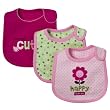 Just One Year- 3pk Bib - Adorable Flower