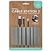 UT Wire UTW-CS04-GY Cable Station-2 Mountable Organizer, Writable Grey | 2pc Pack