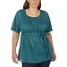 Women's Plus Size Mossimo� Black: Woven Top with Tie - Sea Teal