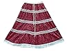 Gypsy Boho Skirt Red Cotton Printed Tiered Bohemian Long Skirts for Womans