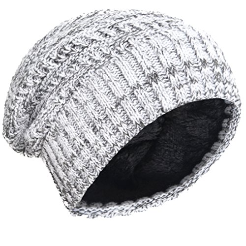 Retro Knit Beanie Skull Cap Men Crochet Roll Thick Winter Hat KB313