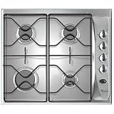 Whirlpool 60cm 4 burner gas hob, stainless steel,