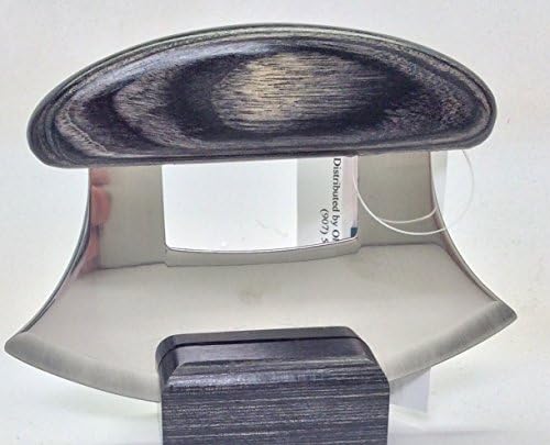 Made in Alaska Dymondwood Ulu Knife & Stand Charcoal Black