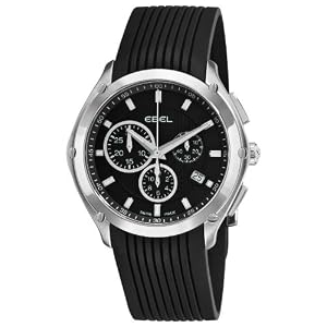 Ebel Classic Sport Mens Black Rubber Strap Chronograph Watch 9503Q51/15335606 by Ebel