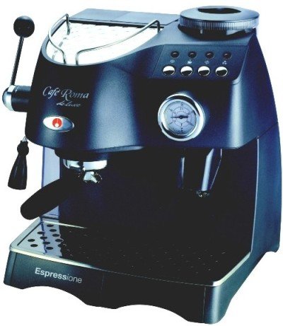 Espressione 1329 Cafe Roma Deluxe Espresso Machine with Built-in Grinder, Anthracite Grey