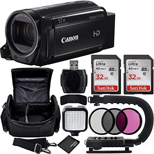 Canon VIXIA HF R700 Full HD Camcorder (Black) Bundle with Carrying Case and Accessory Kit (11 Items)