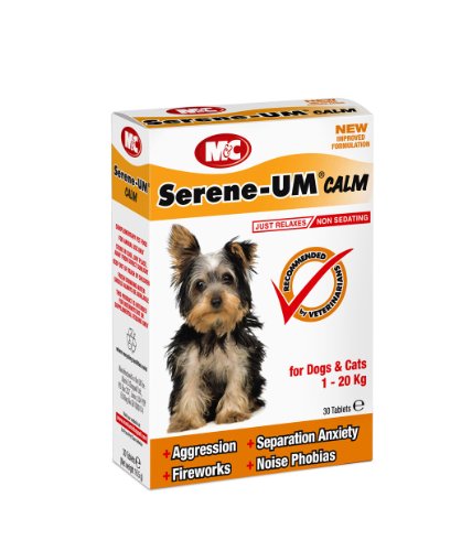 Mark and Chappell Serene-UM Calm Tablets for Dogs, 30 Tablets