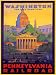 THE BEAUTIFUL CITY OF WASHINGTON PENNSYLVANIA RAILROAD AMERICAN VINTAGE POSTER REPRO