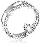 10k White Gold Diamond Circle Pendant (1/2 cttw, I-J Color, I3 Clarity)