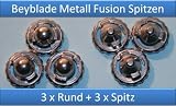 Produkt-Bild: Beyblade Metall Fusion TOP Spitzen (3 Rund + 3 Spitz)