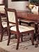 2 Cherry Finish Louis Phillipe Wood Dining Side Chairs w/Padded Seats