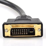 Neewer Black DVI-D To Dual DVI-I Video Y Splitter M-F Cable Adapter F/M