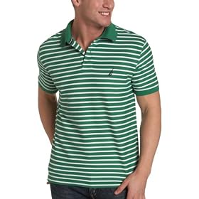 Nautica Men's Stripe Pique Polo