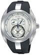Brand New 2008 Released Seiko Men's Arctura Kinetic Chronograph Watch with Black Resin Strap Model SNL049P1