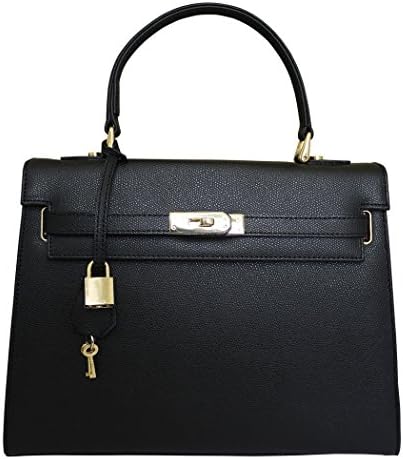Carbotti Bellezza Leather Grab Handbag Shoulder Bag - Black