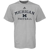 adidas Michigan Wolverines Ash Footballl Practice T-shirt