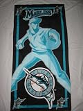 FLORIDA MARLINS 100% Cotton Full Size 30 by 60 BEACH / BATH TOWEL by Terisol