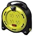 Stanley 33958 4-Outlet 20-Foot Grounded Indoor Power Cord, Black Cord/Yellow Case