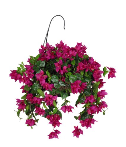 Artificial Violet/Fuchsia Bougainvillea Hanging Basket