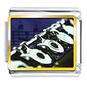 Flute Music Musical Italian Charms Bracelet Link